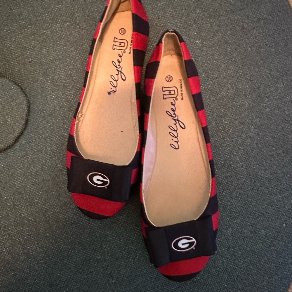Georgia Bulldogs Lillybee women’s flats size 10